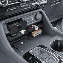 HGWEI 2pcs Center Console Organizer Compatible with Honda Pilot 2023-2025/2026 Passport Interior Accessories, Middle Glove Box Hidden Armrest Drawer Gear Shift Storage Tray (Not for ridgeline)