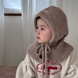 Kids' Balaclava Winter Knit Hat with Cute Cat Ears - New Arrival lf2465 Free Size/Beige 3ea