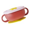 Toddler Suction Cup Bowls with Lids Prevent Falling Stainless Steel