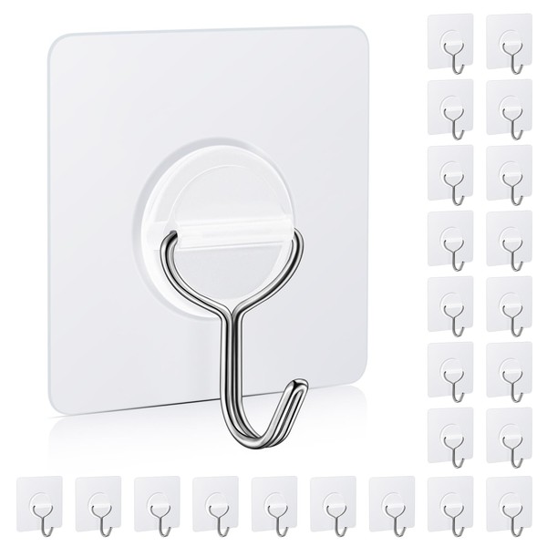 YSJNUS Adhesive Hooks Wall Hooks for Hanging Heavy Duty 22lb(Max),