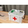 Basicwise QI003347 First Aid Medical Kit Container, Large, White