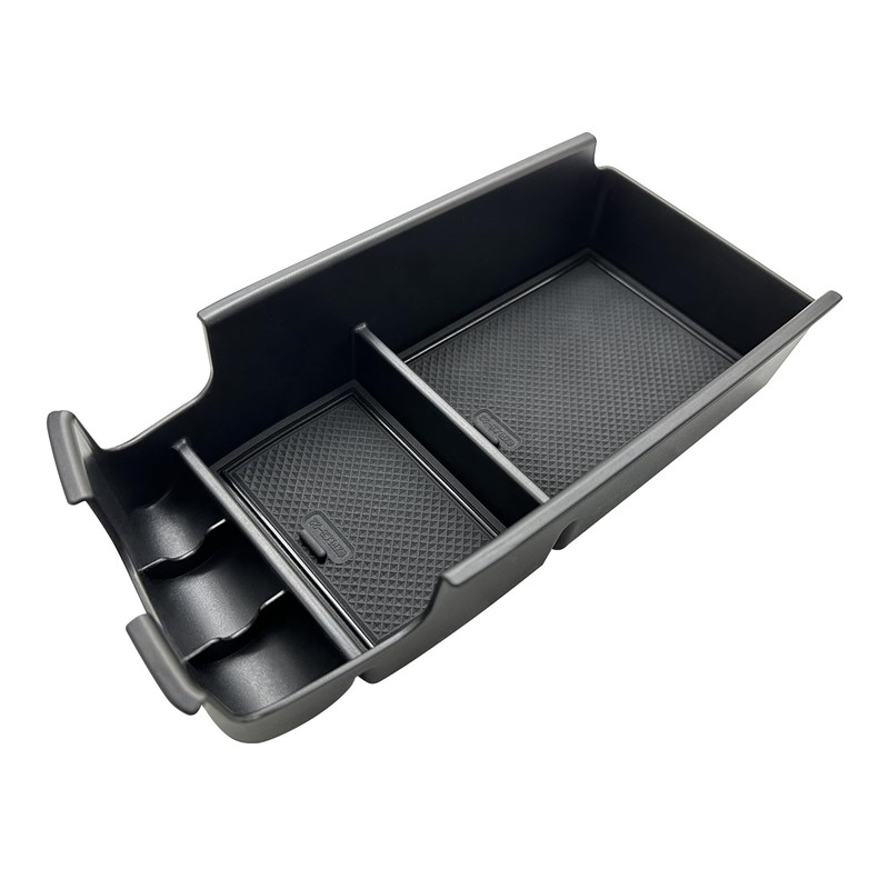 BestEvMod Center Console Organizer Tray Armrest Storage Box Accessories ABS