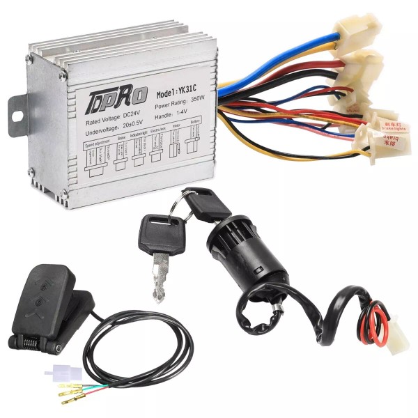 Unbranded 24V 350W Brush Motor Controller Pedal Keylock for Electric