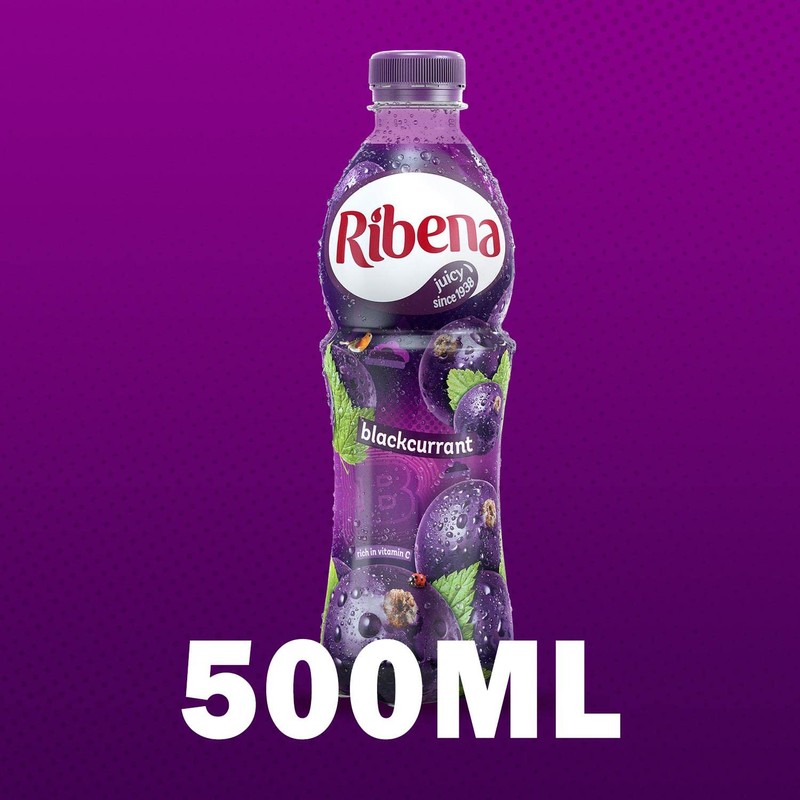 Ribena Blackcurrant juice drink, 12 x 500 ml