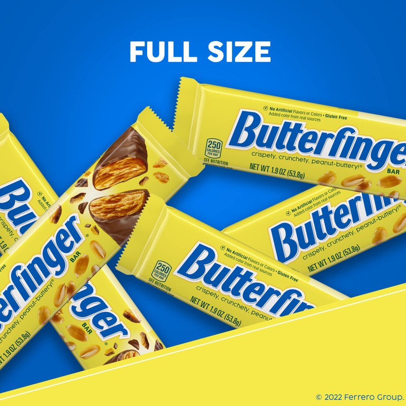 Butterfinger Full Size Candy Bar, 36 Count, Crispety Crunchety Peanut-Buttery