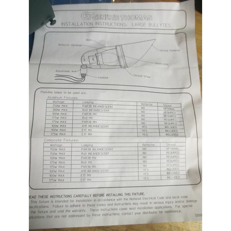Hadco NOS HADCO 120V---175W FLOOD LANDSCAPE LIGHT NO BULB ;