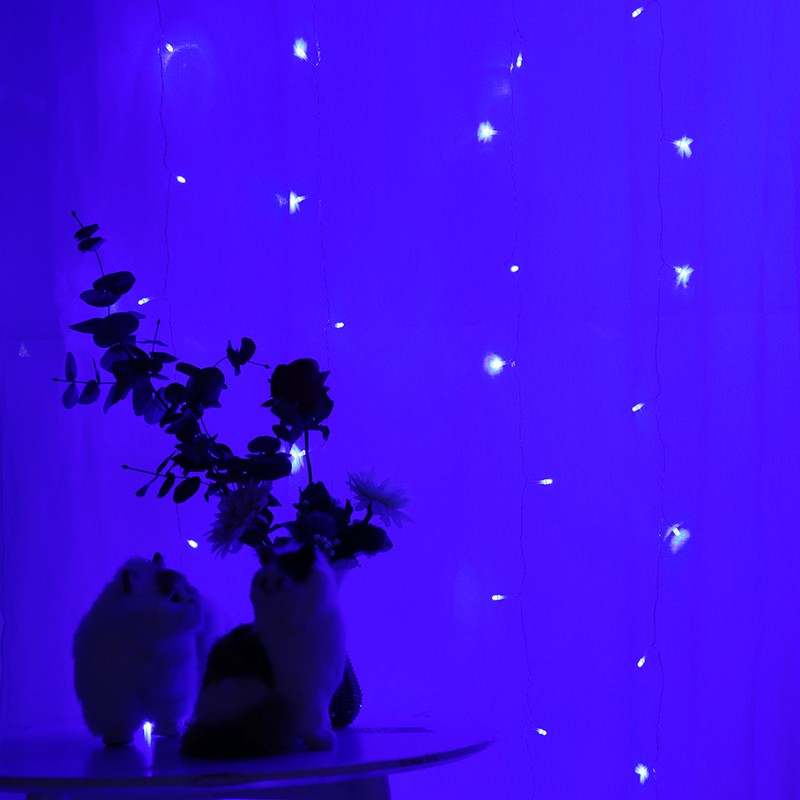 3x3m LED Waterfall Curtain Lamp String Light for Indoor Outdoor