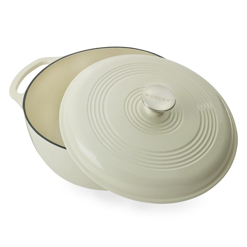 Mercer Culinary Enameled Cast Iron Round Dutch Oven, 6 qt.,