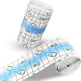 Hlimior 2 St1ck Wasserdicht Transparent Bandage, Wasserdichtes Pflaster Transparentes Pflaster Rolle, elastisch Klebebandage, Fixierer Pflaster Stretch, Haut Heilung Schutzbandagen f1r Antiallergisch Sport