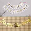 Happy Birthday White Gold Birthday Party Decoration Set Birthday Garland