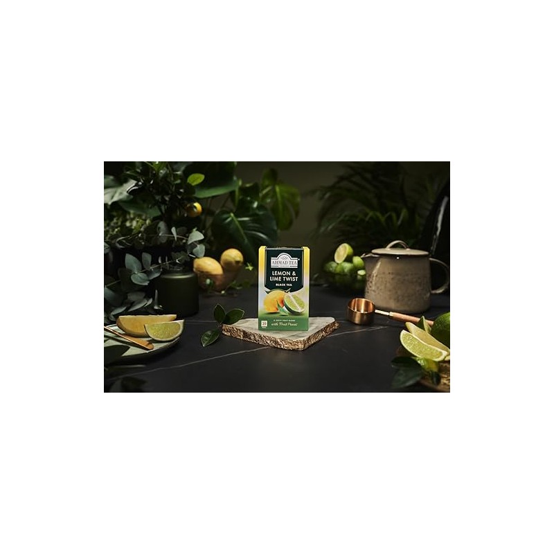 Ahmad Tea Black Tea, Lemon & Lime Twist Teabags, 20