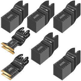 54 PCS Oscillating Saw Blades Professional Universal Wood Multitool Blades Titanium Oscillating Tool Blade for Metal Nails, Wood and Plastic Multi Tool Blades Kits Fit All Models (54PCS)