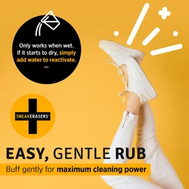 SneakERASERS Limpiador instantáneo de suela y zapatillas de deporte, premium, desechable, esponja de doble cara para limpiar y blanquear suelas de zapatos, Blanco, Talla unica
