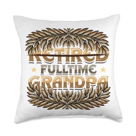 Pregnancy Announcement Grandpa To Be Fulltime Grandpa Throw Pillow