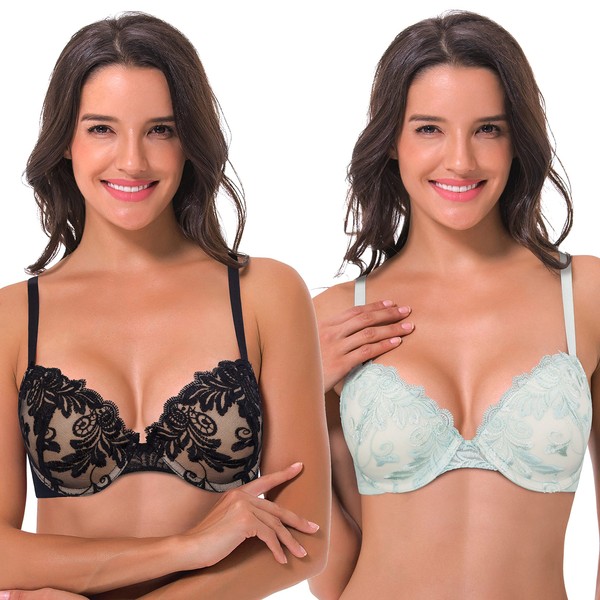Curve Muse - Sujetadores con aros para mujer, talla grande,