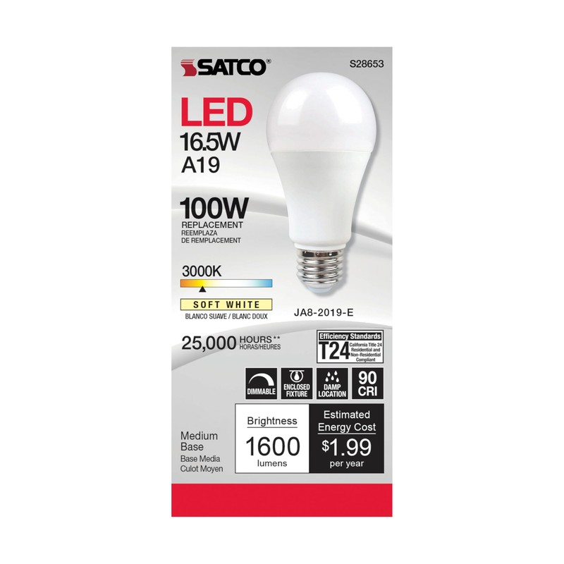 Satco S28653 Bulb, White