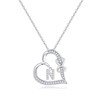 Romavan Infinity Heart Initial Necklaces for Women, S925 Sterling Silver