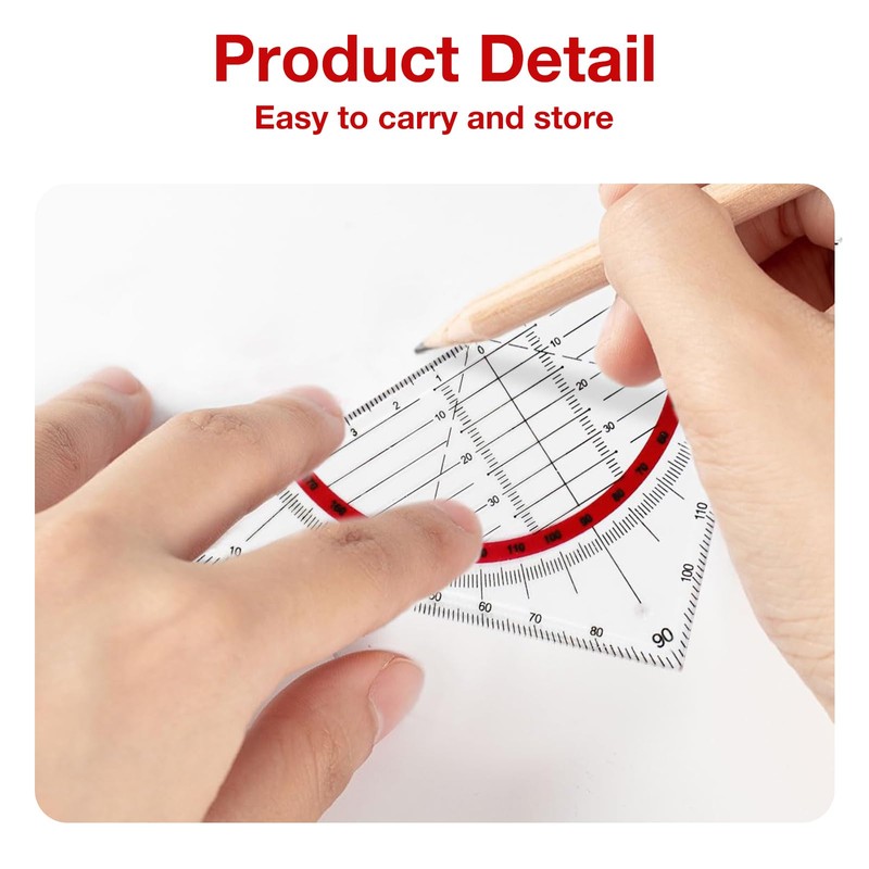 With Handle Plastic Set Square - Geometry Triangle Set for