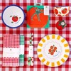 Talking Tables Bon Appetit Handmade Enamel Dinner Plate with Tomato