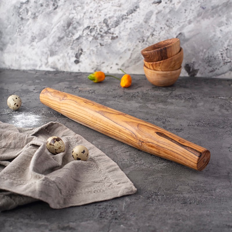 Forest Decor Olive Wood French Rolling Pin - Non Stick