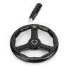 200*18mm Black Anti slip Bakelite 3 Spoked Lathe Handwheel with