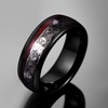VAKKI 8mm Mens Black Engagement Rings Celtic Spiral Pattern and