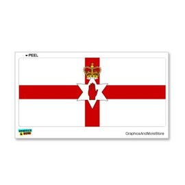 GRAPHICS & MORE Northern Ireland Flag - Ulster Banner - Window Bumper Locker Sticker
