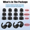 Double Flange Ear Tips & Ear Hooks for Sony WF-1000XM5/M4