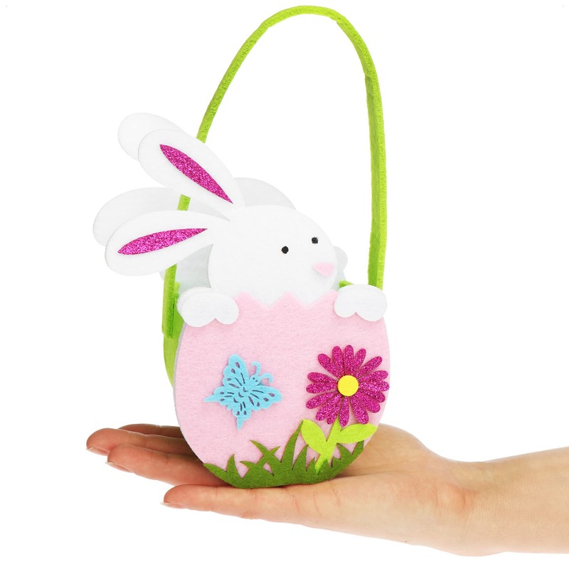 com-four® Felt Easter Basket for Filling - Felt Bag Easter