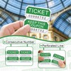 L LIKED 250 Raffle Tickets, Green (4 Color Selection),Double Roll,50/50