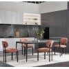Modern Dining Room Chairs Set of 2, Mid-Century Upholstered Boucle