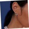 Gadpiparty 2 Pairs of Silver Star Earrings Fashion Hoop Earrings