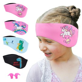 Swimming Headband for Toddlers, Kids, Adults - to Protect Swimmers Ears (Pink-1, L)