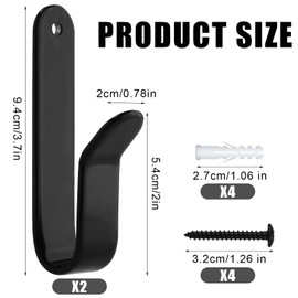 PEUTIER 2pcs Snowboard Wall Mount, Snowboard Wall Rack Hanger Snowboard Display Rack Snowboard Accessories for Ski Board Longboard