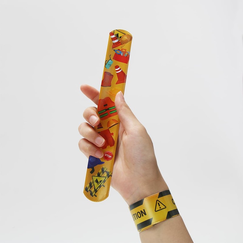 Construction Party Children's Birthday Party Bags, Construction Site Snap Bracelet,