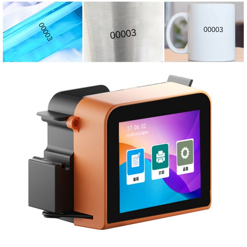 Handheld Inkjet Printer LED Touchscreen 4 Core CUP Automatic Portable