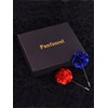 Panfanrel 16 Pieces Flower Men's Lapel Pins Handmade Satin Boutonniere