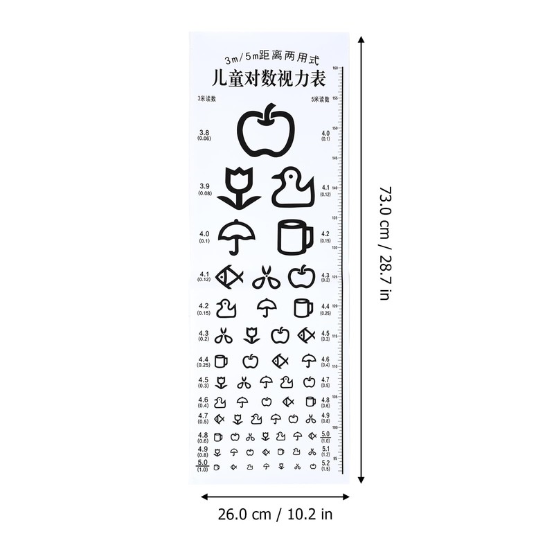 Mipcase TV Board Vision Test for Children: Vision Test Board
