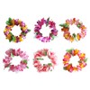 UUYYEO 6 Pcs Hawaiian Flower Headbands Floral Wreath Headband Floral