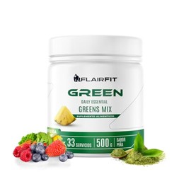 Flairfit Daily Green Mix, Suplemento Superfood 50 Ingredientes Mltiples Beneficios Todo En Uno, A base de Verduras, Adaptgenos, Probiticos,...        