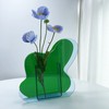 Neon Acrylic Vase Easy To Keep Clean Fashionable Geometric Acrylic