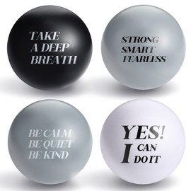 20 Pieces Motivational Stress Balls Foam Balls Quote Stress Relief Ball Pack Inspirational Anxiety Relief Balls Hand Exercise Small Balls for Kids Students Relieve Motivating Encouraging Adult