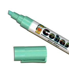 Cohas Liquid Chalk Wet Erase Marker for Chalkboards, includes Reversible Bullet and Chisel Tip, 1 Aquamarine Marker