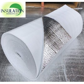 SmartSHIELD -3mm 16"x50ft Reflective Insulation roll, Foam Core Radiant Barrier, Thermal Insulation Shield - Engineered Foil/White Film