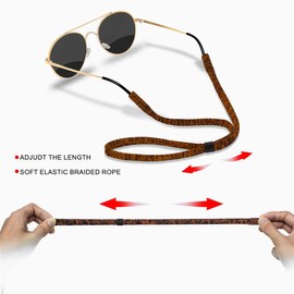 PLABBDPL Glasses Chain 4 Pieces Glasses Chain Nylon Glasses Strap Women's Non-Slip Glasses Strap Chain Sport Men's Glasses Straps Adjustable Sports Glasses Strap Sunglasses Chain Glasses Cord F