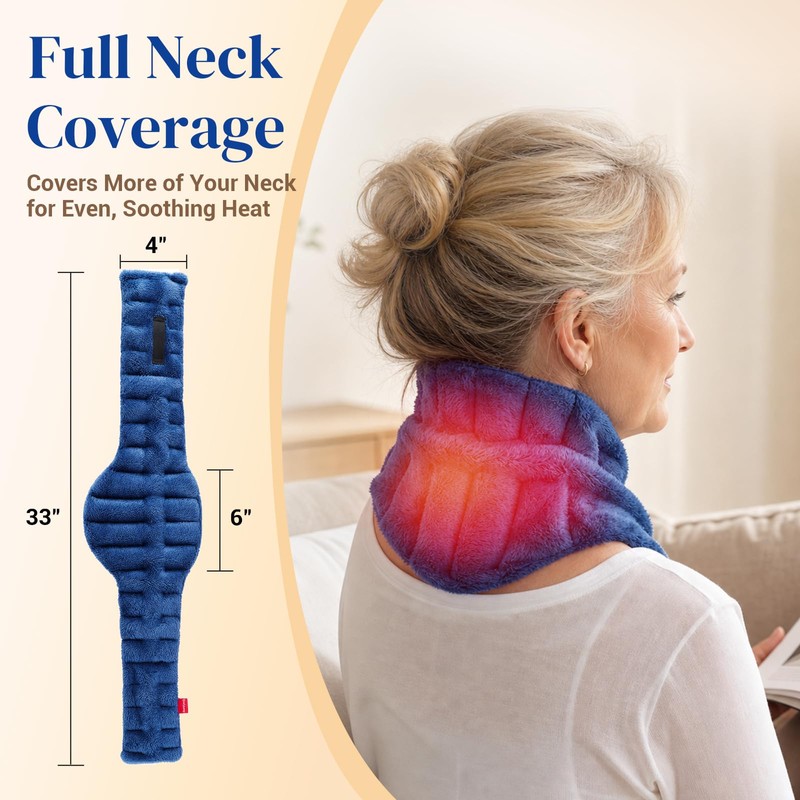 Microwave Heating Pad for Neck Pain Relief, Moist Therapy, 33"x4"
