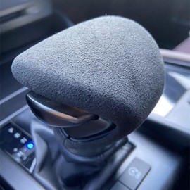 ZiWen Interior Trim Suede Center Gear Shift Knob Cover Accessories for Lexus ES UX 250 250h 300h 350 2019 2020 2021 2022 2023 2024 F Sport (Suede Black)