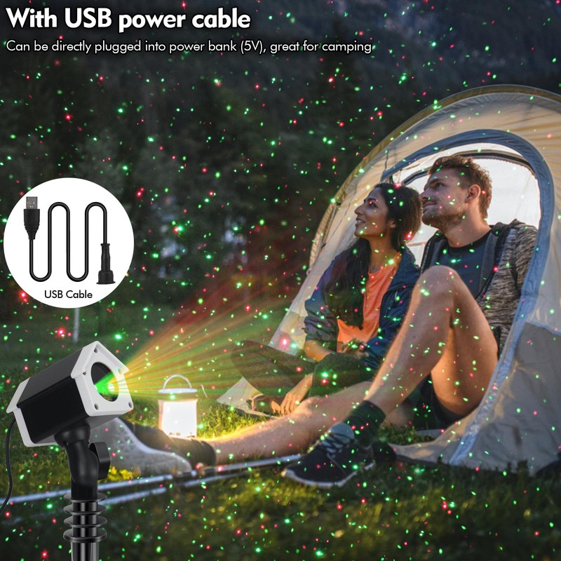 Lunmore - Proyector de luces láser de Navidad para exteriores,