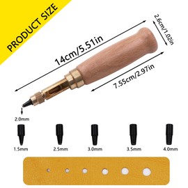 Belt Screw Hole Punch Screw Hole Punch Leather Tool Drill Craft Punch for Sewing Leather Paperv