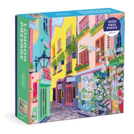 Galison London Passage – 1000 Piece Puzzle Fun and Challenging Activity with Bright and Bold Artwork of Colorful London Streets for Adults and Families